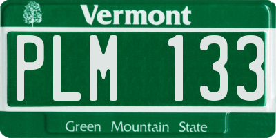 VT license plate PLM133