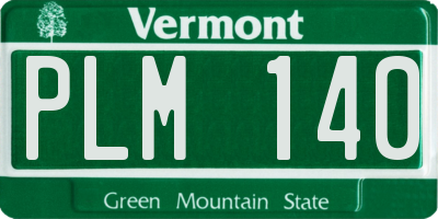 VT license plate PLM140