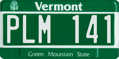 VT license plate PLM141