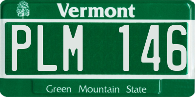 VT license plate PLM146