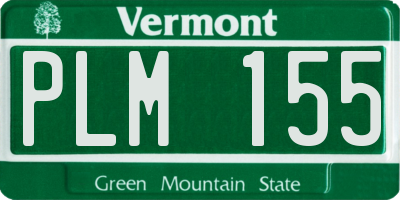 VT license plate PLM155