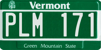 VT license plate PLM171