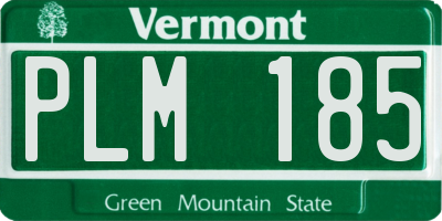 VT license plate PLM185