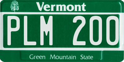 VT license plate PLM200