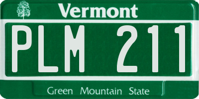 VT license plate PLM211