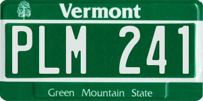 VT license plate PLM241