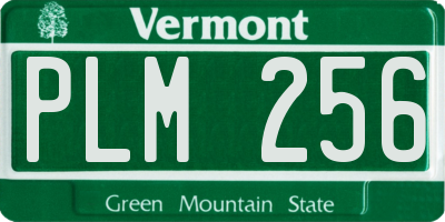 VT license plate PLM256