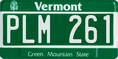 VT license plate PLM261
