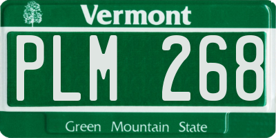 VT license plate PLM268