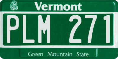 VT license plate PLM271