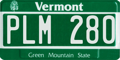 VT license plate PLM280