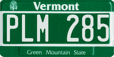 VT license plate PLM285