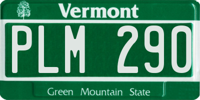VT license plate PLM290
