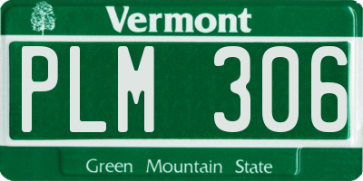 VT license plate PLM306