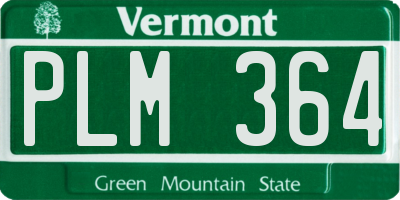 VT license plate PLM364