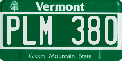 VT license plate PLM380