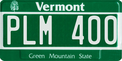 VT license plate PLM400