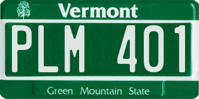 VT license plate PLM401