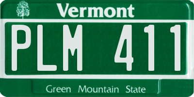 VT license plate PLM411