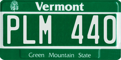 VT license plate PLM440
