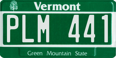 VT license plate PLM441