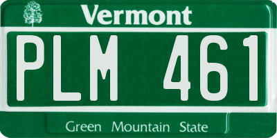 VT license plate PLM461