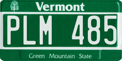 VT license plate PLM485