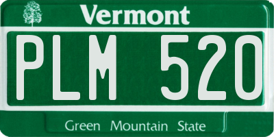 VT license plate PLM520