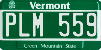 VT license plate PLM559