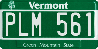 VT license plate PLM561