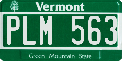VT license plate PLM563