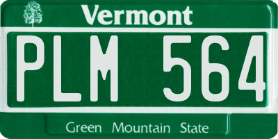VT license plate PLM564