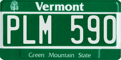 VT license plate PLM590
