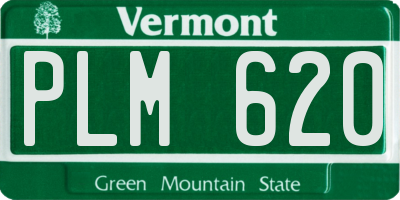 VT license plate PLM620