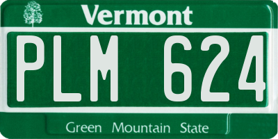 VT license plate PLM624