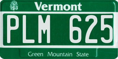 VT license plate PLM625