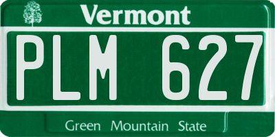 VT license plate PLM627