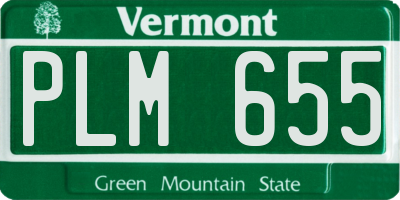 VT license plate PLM655