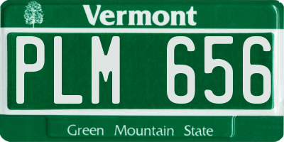 VT license plate PLM656