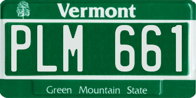 VT license plate PLM661