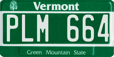 VT license plate PLM664