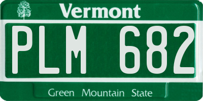 VT license plate PLM682
