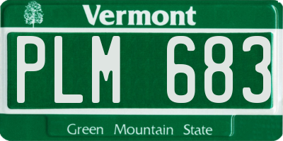 VT license plate PLM683