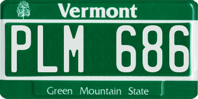 VT license plate PLM686