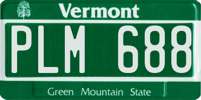 VT license plate PLM688