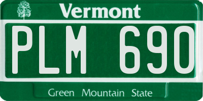 VT license plate PLM690