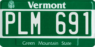 VT license plate PLM691
