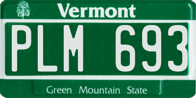 VT license plate PLM693