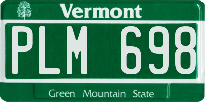 VT license plate PLM698