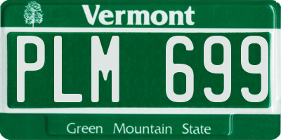 VT license plate PLM699